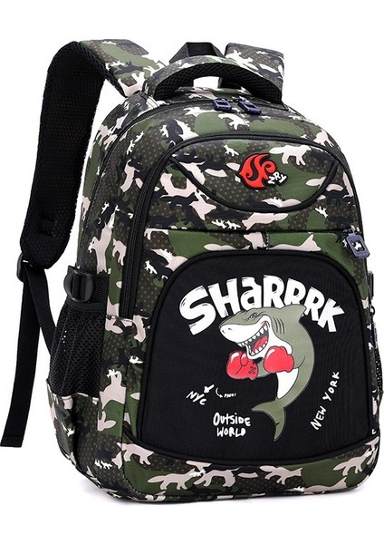 Lovehome Desen Baskılı Çocuk Sırt Çantası - Gri (Yurt Dışından)