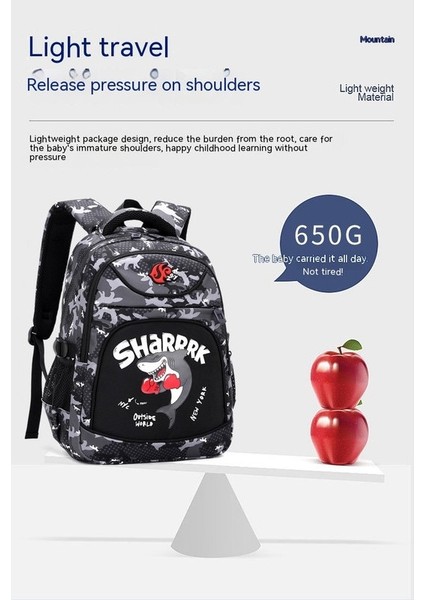 Lovehome Desen Baskılı Çocuk Sırt Çantası - Gri (Yurt Dışından) fiyatları