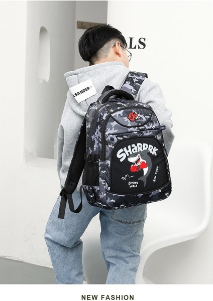 Lovehome Desen Baskılı Çocuk Sırt Çantası - Gri (Yurt Dışından) fırsatları