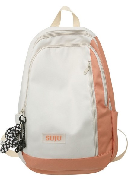 Öğrenci Okul Sonbahar ve Kış Okul Sezonu Düz Renk Dikiş Büyük Kapasiteli Sırt Bilgisayar Sırt Çantası (Yurt Dışından)