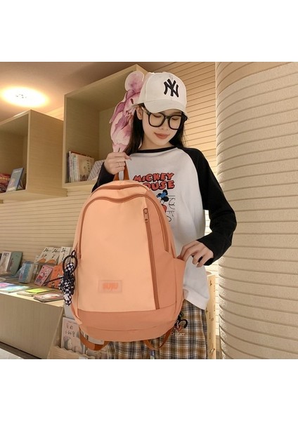 Öğrenci Okul Sonbahar ve Kış Okul Sezonu Düz Renk Dikiş Büyük Kapasiteli Sırt Bilgisayar Sırt Çantası (Yurt Dışından) fırsatları