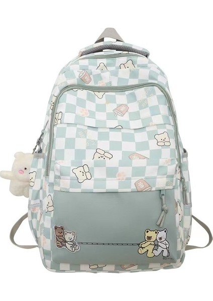 Küçük Taze Kampüs Ortaokul Öğrencileri Lise Öğrencileri Okul Çantası Kızlar Büyük Kapasiteli Ekose Sırt Çantası Baskılı Kız Sırt Çantası (Yurt Dışından) modelleri