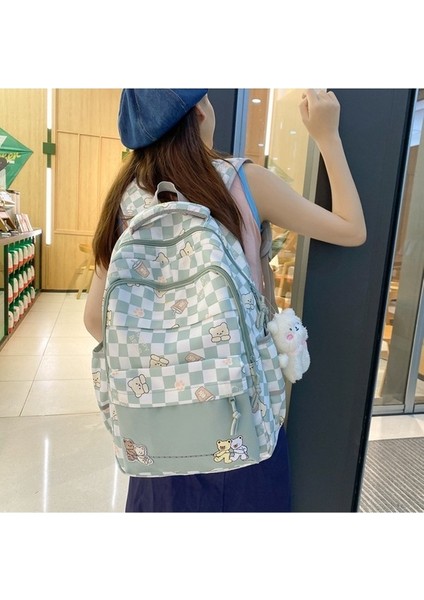 Küçük Taze Kampüs Ortaokul Öğrencileri Lise Öğrencileri Okul Çantası Kızlar Büyük Kapasiteli Ekose Sırt Çantası Baskılı Kız Sırt Çantası (Yurt Dışından) indirimleri