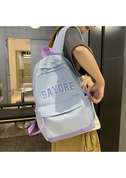 Basit Büyük Kapasiteli Okul Çantası Kadın Ortaokul Öğrencisi Sırt Çantası, Yüksek Değerli Rahat Üniversite Öğrencisi Sırt Çantası (Yurt Dışından) fiyatları
