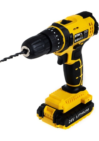 Şarjlı Matkap Vidalama Metal Dişli Çift Şanzıman Çift Akülü 24 V 5 Ah 24 Parça Set modelleri