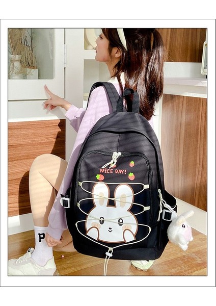 Basit ve Büyük Kapasiteli Rahat Sırt Çantası Yeni Moda Moda Okul Çantası Kişiselleştirilmiş Karikatür Baskı Öğrenci Sırt Çantası (Yurt Dışından) modelleri