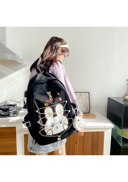 Basit ve Büyük Kapasiteli Rahat Sırt Çantası Yeni Moda Moda Okul Çantası Kişiselleştirilmiş Karikatür Baskı Öğrenci Sırt Çantası (Yurt Dışından) indirimleri