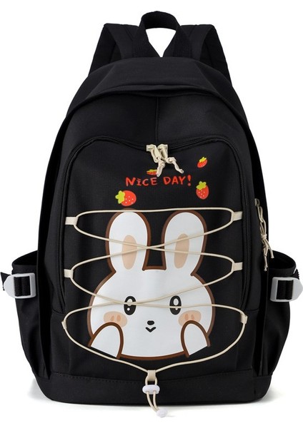 Basit ve Büyük Kapasiteli Rahat Sırt Çantası Yeni Moda Moda Okul Çantası Kişiselleştirilmiş Karikatür Baskı Öğrenci Sırt Çantası (Yurt Dışından)