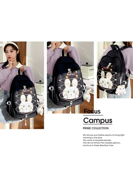 Basit ve Büyük Kapasiteli Rahat Sırt Çantası Yeni Moda Moda Okul Çantası Kişiselleştirilmiş Karikatür Baskı Öğrenci Sırt Çantası (Yurt Dışından) indirimleri