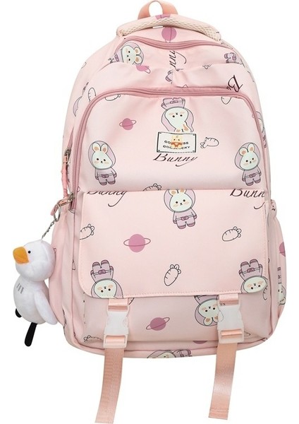 Ortaokul Okul Karikatür Sevimli Tatlı Kız Sırt Tavşan Kampüs Sırt Kız Çantası (Yurt Dışından)