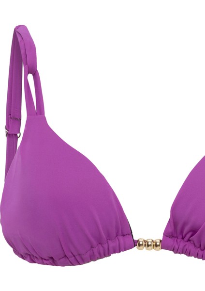 Aquaviva Kadın Mor Izabella Gold Aksesuarlı Üçgen Bikini Takımı modelleri