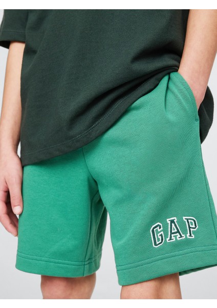 Erkek Çocuk Yeşil Gap Logo Pull-On Relaxed Havlu Kumaş Şort fiyatları