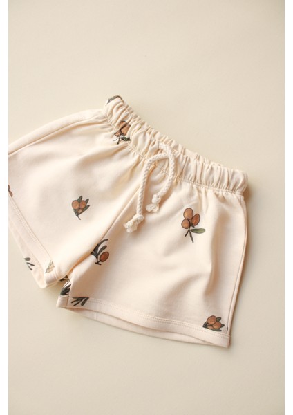 Zeytin Baskılı Bağcıklı Şort modelleri