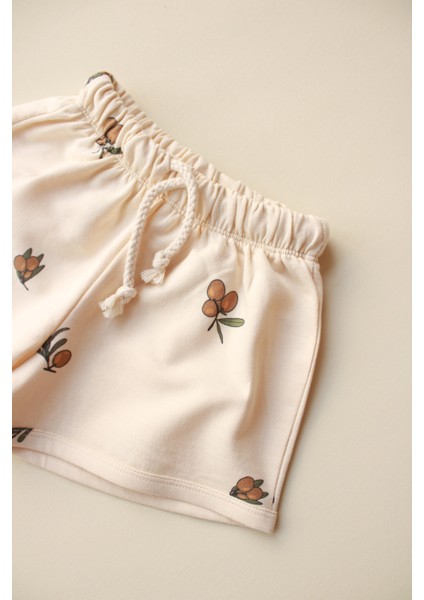 Zeytin Baskılı Bağcıklı Şort fırsatları