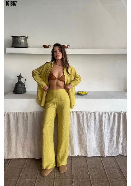 Gömlek-Pantolon Takım Cupra Kumaş-Son Görsel Hediyemizdir.