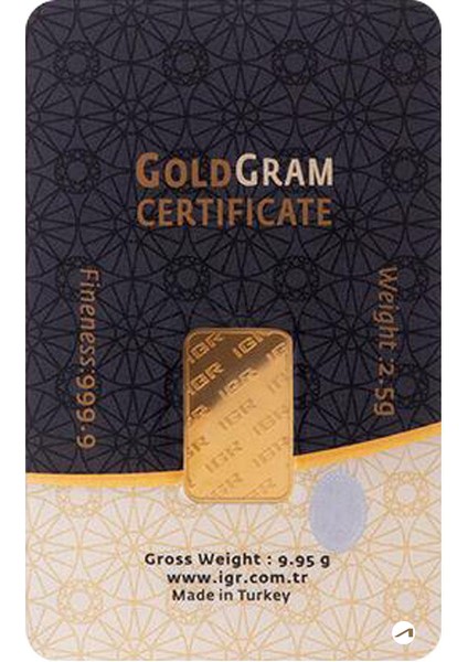 2.5 Gr 24 Ayar 999.9 Milyem Iar Gram Altın