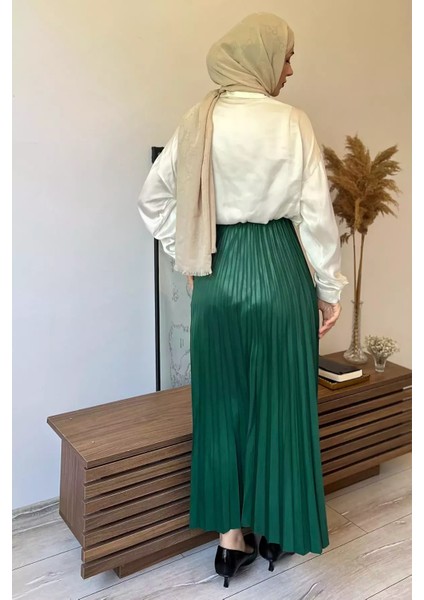 Bel Lastikli Pileli Tesettür Etek P-00012734