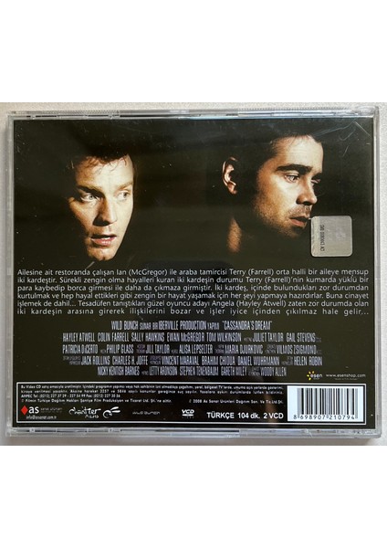 Cassandra'nın Rüyası VCD (Orjnal Dönem Baskı Vcd)
