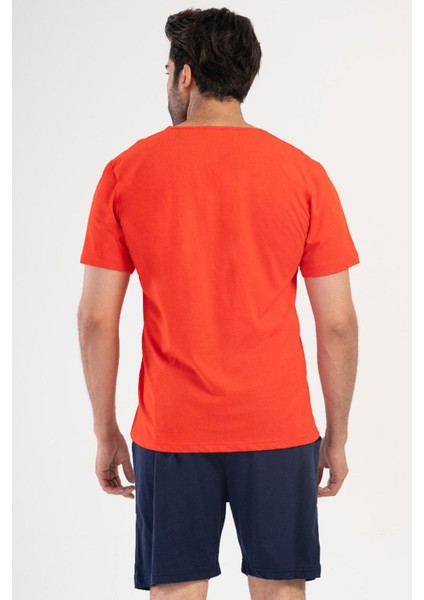 Erkek Kısa Kol Kırmızı Şortlu Pijama Takım C4T3N1O504 fırsatları