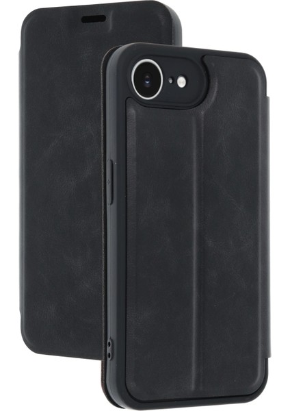 Iphone 16E Kılıf Flip Cover - Siyah Gnzrz