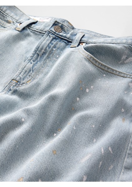 Kadın Mavi High Rise Ultrasoft Barrel Jean Pantolon fiyatları