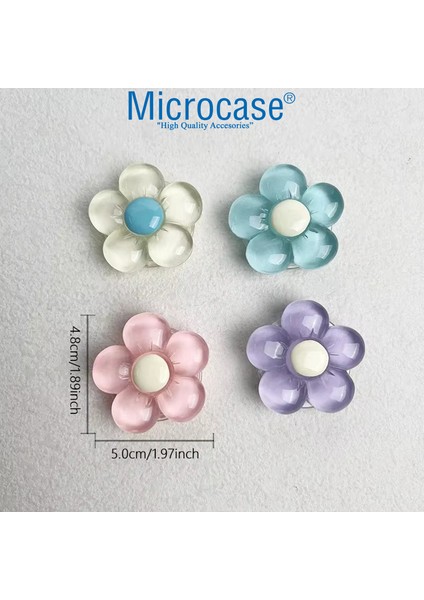 3D Çiçek Tasarımlı 3m Yapıştırmalı El Parmak Tutucu Cep Telefonu Tutacağı Popsocket - AL5246
