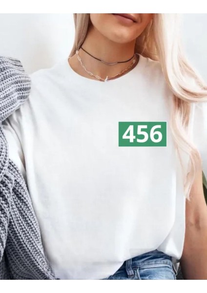 Oversize Squid Game Dizi Film Oyun Kırmızı Işık Yeşil Işık Kore Tasarımlı T-Shirt fiyatları