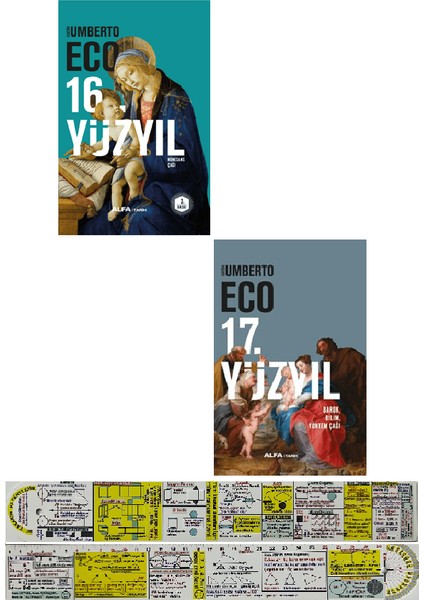 16. Yüzyıl + 17. Yüzyıl Umberto Eco 2 Kitap Set Ciltli + Mat. Öğreten Cetvel