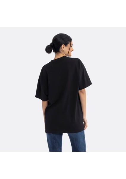 Loose Fit Basic Siyah T-Shirt modelleri