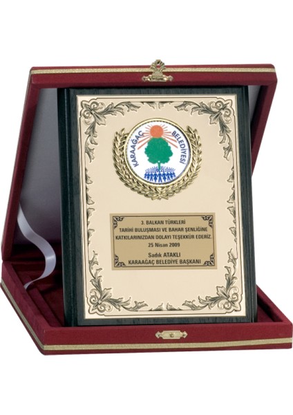 - Ahşap Plaketler - PL-069 B - 15X20 cm