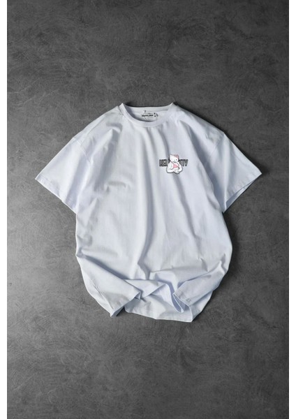 Hello Kitty Baskılı Oversize Beyaz Tişört fiyatları