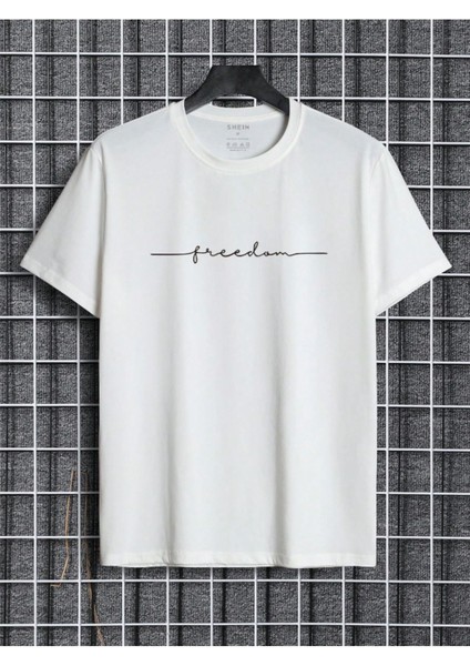 Unisex Freedom Baskılı Oversize T-Shirt fiyatları