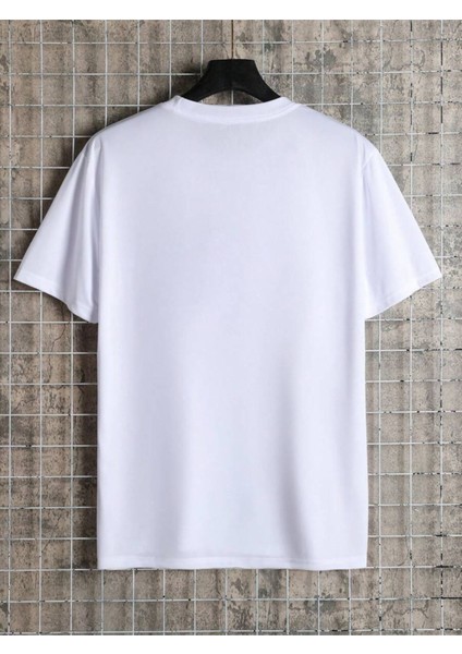 Bisiklet Yaka Believe Printed %100 Pamuk A++ Oversize T-Shirt