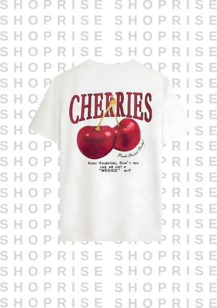 Cherries Baskılı Oversize T-Shirt fiyatları