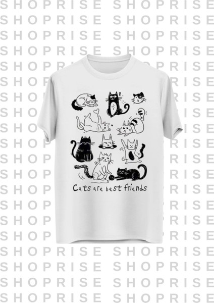 Cats Are Best Friends Baskılı Oversize T-Shirt fiyatları