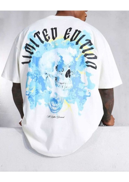 Tasarım Baskılı Unisex Oversize Rahat Kalıp Tshirt