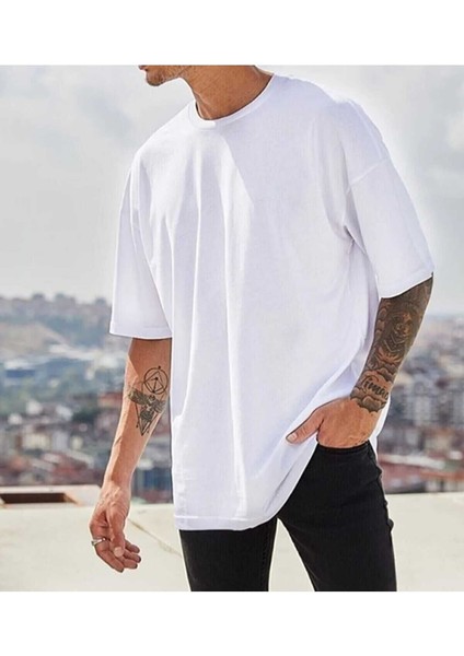 Tasarım Baskılı Unisex Oversize Rahat Kalıp Tshirt