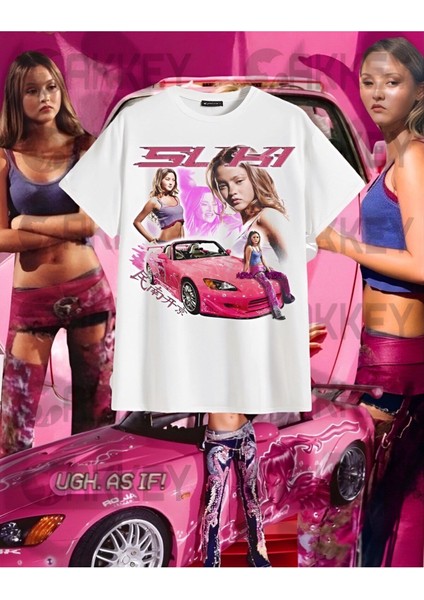 Hızlı ve Öfkeli Suki Baskılı Oversize T-Shirt