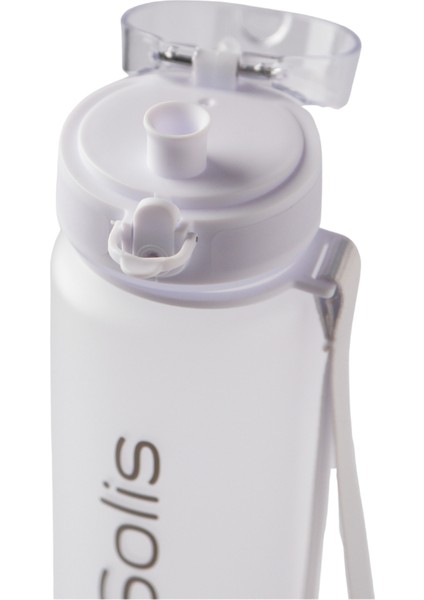 Tritan Suluk ve Matara 1050 ml - Su Matarası - Pipetsiz, %100 Sızdırmaz Garantili, BPA ve Toksik İçermez, Koku Yapmaz, Dayanıklı Kumaş Askılı - Beyaz