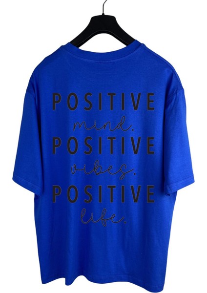 Positive Mind Unisex %100 Pamuk Oversize Tshirt (Rahat-Bol Kesim)