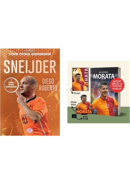 Benim Futbol Kahramanım Sneijder - Alvaro Morata - Ahşap Biblo ve Poster Hediyeli!
