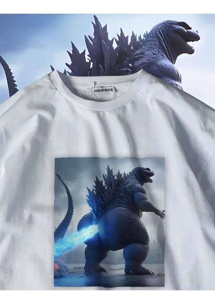 Osuran Godzilla Baskılı Oversize T-Shirt fiyatları