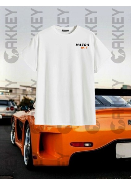 Unisex Hızlı ve Öfkeli Tokyo Drift Mazda Rx-7 Veilside Baskılı Oversize T-Shirt fiyatları