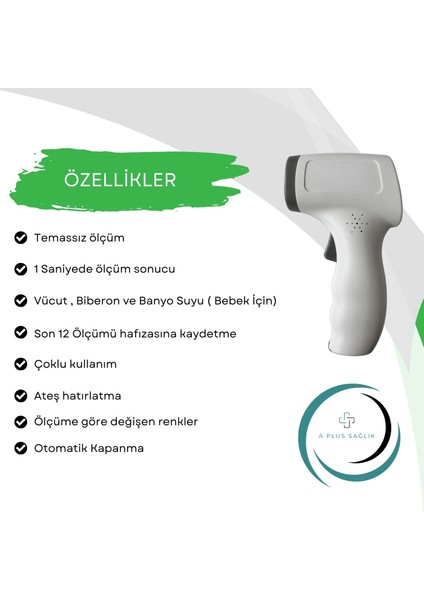 Temassız Alından Ateş Ölçer Kızıl Ötesi Ateş Ölçer Uluslararası Onaylı Çocuk ve Yetişkin Ateş Ölçer