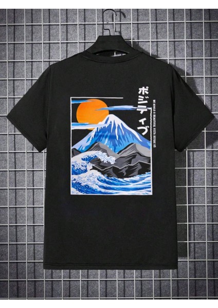 Unisex Su Altı Sakura Baskılı T-Shirt modelleri