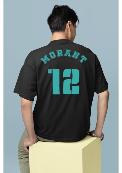 Ja Morant Memphis Grizzlies Baskılı Beyaz Oversize Unisex Tshirt fiyatları