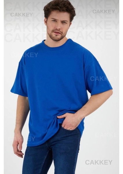 Unisex 3'lü Oversize Basic T-Shirt (Siyah-Beyaz-Mavi) modelleri