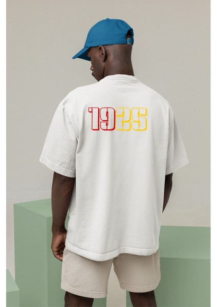 Göztepe Ön ve Sırt Baskılı Beyaz Oversize Unisex Tshirt fiyatları