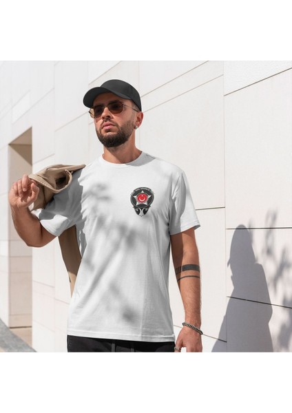 Özel Güvenlik Logo Baskılı Yazlık Sıfır Yaka Regular Tshirt