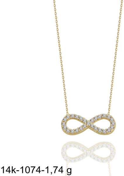 Minik Klasik Tek Sonsuzluk Çok Şık 14 Ayar Altın Kolye fiyatları